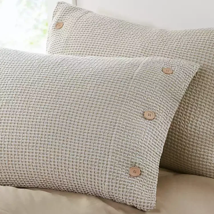 Kirklands Home Beige Waffle Weave 3-pc. Queen Duvet Cover Set Tan Online