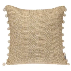 Pillows>Kirklands Home Beige Woven Pom Pom Pillow Tan