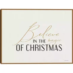 Christmas Art & Wall Decor>Kirklands Home Believe in the Magic Framed Canvas Art Print