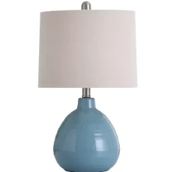 Kirklands Home Bermuda Blue Ceramic Table Lamp Tan Discount