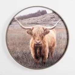 Kirklands Home Bernie II Round Framed Canvas Art Print