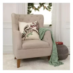 Pillows>Kirklands Home Berry and Squirrel Christmas Throw Pillow