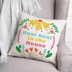 Pillows>Kirklands Home Best Seat in the House Floral Throw Pillow