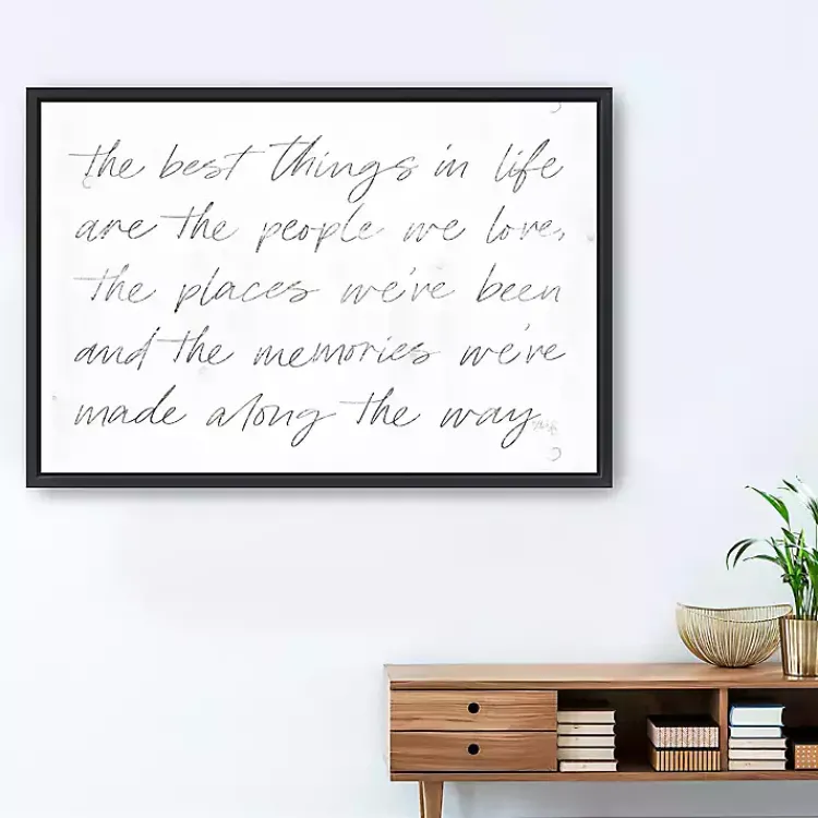 Kirklands Home Best Things Framed Canvas Art Print, 38x26 in. Hot