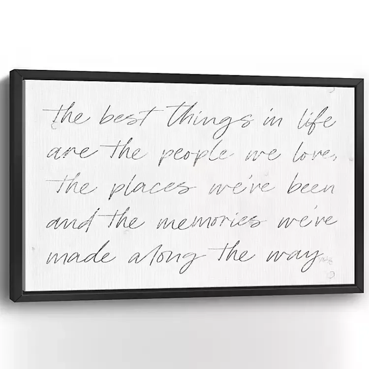 Kirklands Home Best Things Framed Canvas Art Print, 38x26 in. Hot