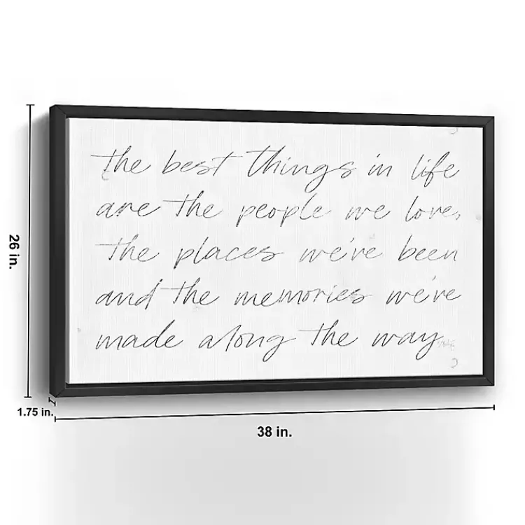 Kirklands Home Best Things Framed Canvas Art Print, 38x26 in. Hot