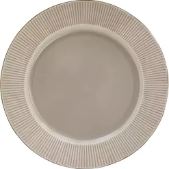 Kirklands Home Betsy Taupe Ribbed 16-pc. Dinnerware Set Tan New