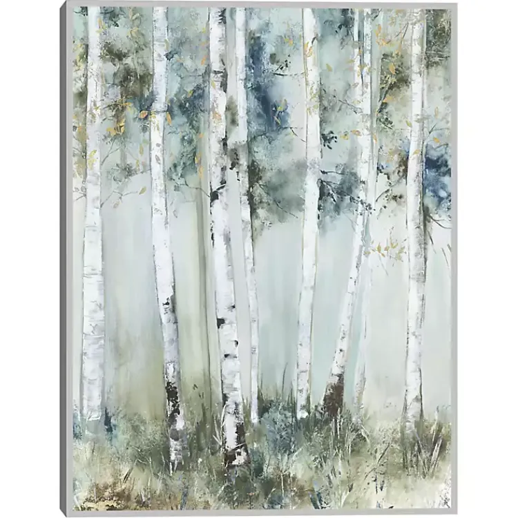 Kirklands Home Birch Blue Forest Framed Canvas Art Print Best