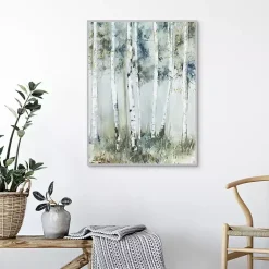 Kirklands Home Birch Blue Forest Framed Canvas Art Print Best