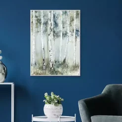 Kirklands Home Birch Blue Forest Framed Canvas Art Print Best