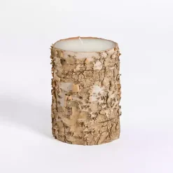 Candles>Kirklands Home Birch Tree Bark Pillar Candle, 4x6 in.