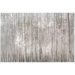 Kirklands Home Birch Trees Canvas Art Print Gray New