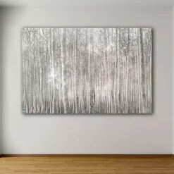 Kirklands Home Birch Trees Canvas Art Print Gray New