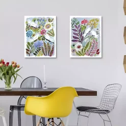 Kirklands Home Bird Love Framed Canvas Art Prints, Set of 2 Multi Discount