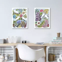 Kirklands Home Bird Love Framed Canvas Art Prints, Set of 2 Multi Discount