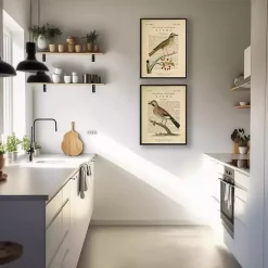 Kirklands Home Birds Diagram I Framed Art Prints, Set of 2 Ivory Online