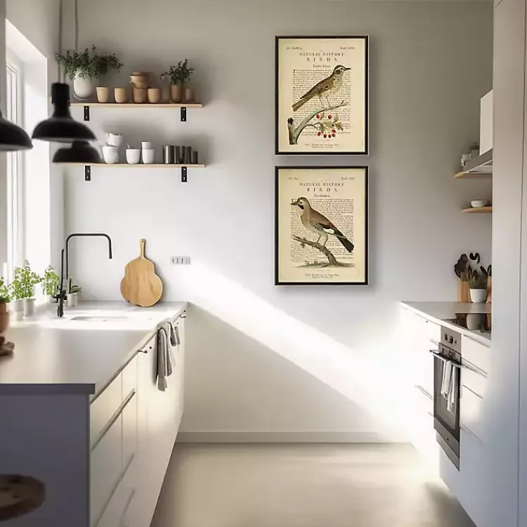 Kirklands Home Birds Diagram I Framed Art Prints, Set of 2 Ivory Online