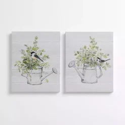 Kirklands Home Birds on Water Pitcher Canvas Art Prints, Set of 2 Sale