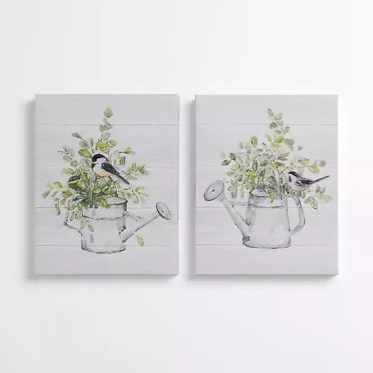 Kirklands Home Birds on Water Pitcher Canvas Art Prints, Set of 2 Sale