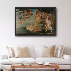 Kirklands Home Birth of Venus Framed Canvas Art Print, 48x32 in. Multi Sale