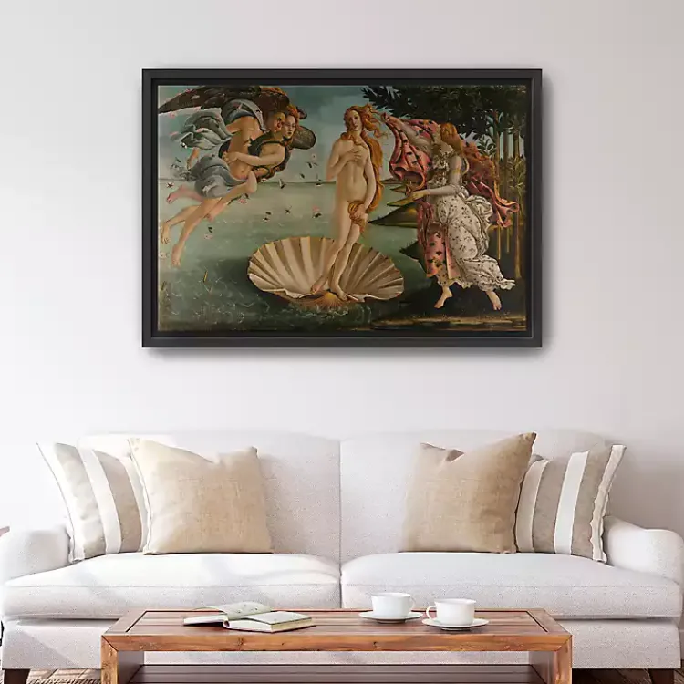 Kirklands Home Birth of Venus Framed Canvas Art Print, 48x32 in. Multi Sale