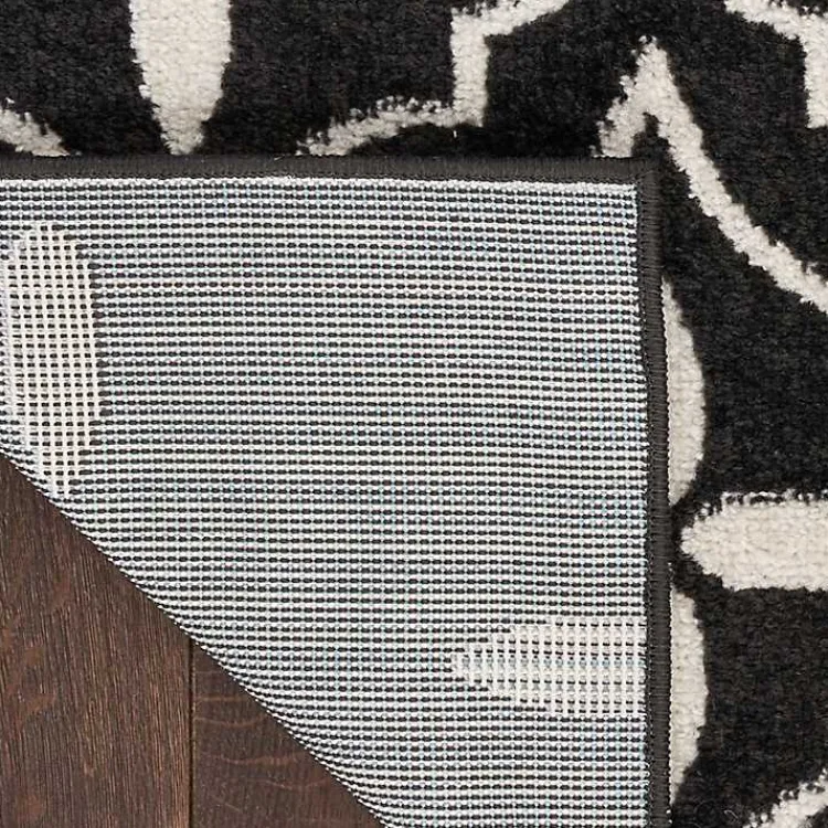 Kirklands Home Black & Ivory Quatrefoil Indoor/Outdoor Rug, 8x10 Discount
