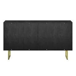 Kirklands Home Black & Ivory Sunburst 4-Door Sideboard Best