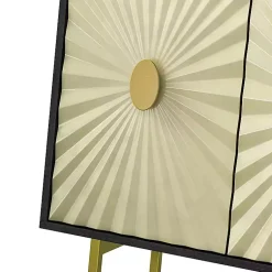 Kirklands Home Black & Ivory Sunburst 4-Door Sideboard Best