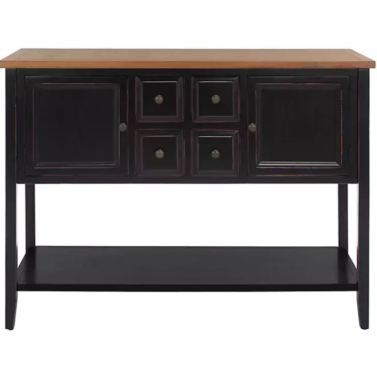 Kirklands Home & Oak 4-Drawer Charlotte Sideboard Black Online