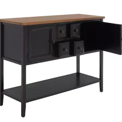 Kirklands Home & Oak 4-Drawer Charlotte Sideboard Black Online