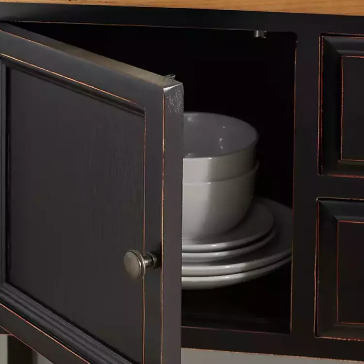 Kirklands Home & Oak 4-Drawer Charlotte Sideboard Black Online