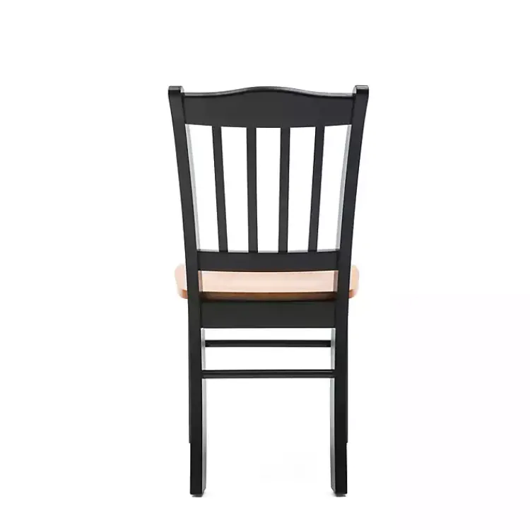 Kirklands Home Black & Oak Wood Shaker Dining Chairs, Set of 2 Brown Best