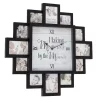 Kirklands Home Black 12 Photo Frame Collage Clock New