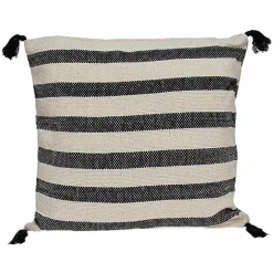Pillows>Kirklands Home Black & White Bungalow Stripe Throw Pillow