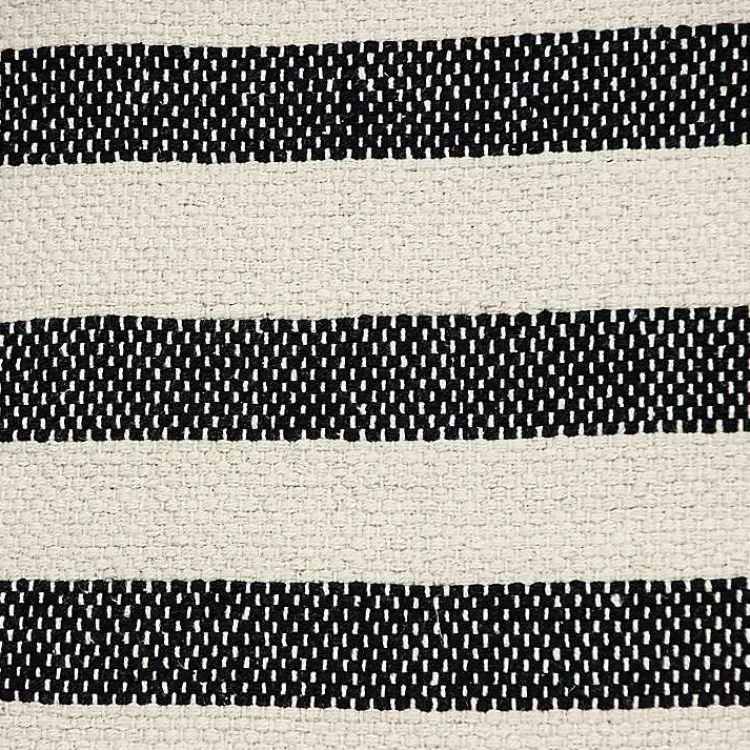 Pillows>Kirklands Home Black & White Bungalow Stripe Throw Pillow