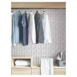 Kirklands Home Black & White Chevron Peel & Stick Wallpaper Discount