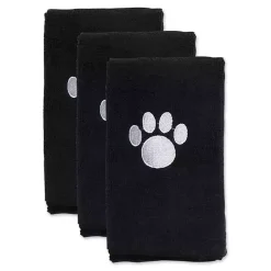 Kirklands Home Black & White Embroidered Paw Pet Towels, Set of 3 Sale