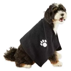 Kirklands Home Black & White Embroidered Paw Pet Towels, Set of 3 Sale