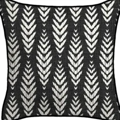 Kirklands Home Black & White Geometric Leaves Outdoor Pillow Discount