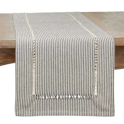 Kirklands Home Black & White Striped Table Runner, 72 in. Clearance