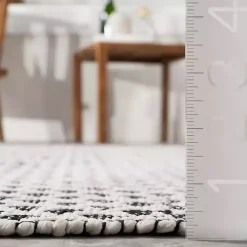 Kirklands Home Black & White Trellis Indoor/Outdoor Rug, 6x9