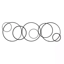Kirklands Home Abstract Circle Chain Wall Plaque Black Discount