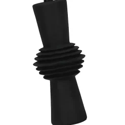 Kirklands Home Black Abstract Column Table Lamp White Hot