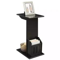 Kirklands Home Accent Table with Magazine Holder Black Discount