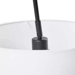 Kirklands Home Black Adjustable Arm Modern Floor Lamp White New