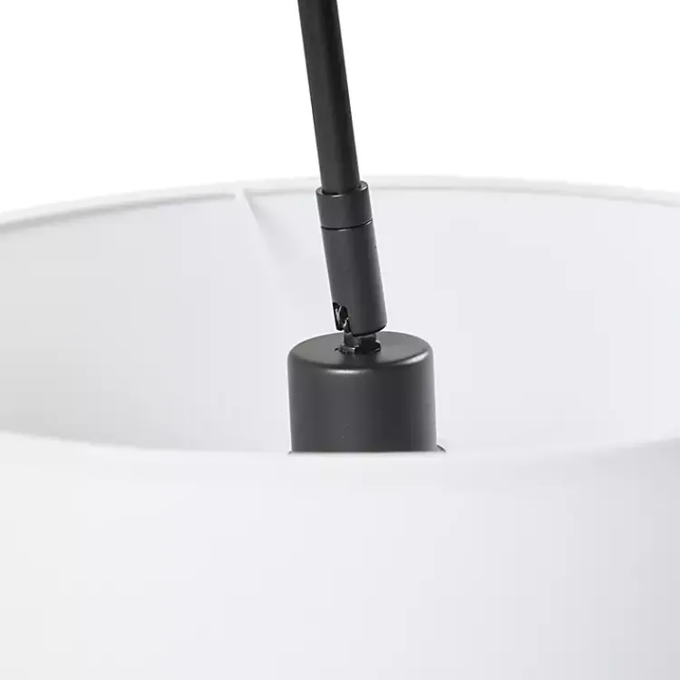 Kirklands Home Black Adjustable Arm Modern Floor Lamp White New