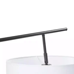 Kirklands Home Black Adjustable Arm Modern Floor Lamp White New