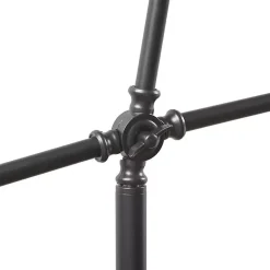 Kirklands Home Black Adjustable Arm Modern Floor Lamp White New