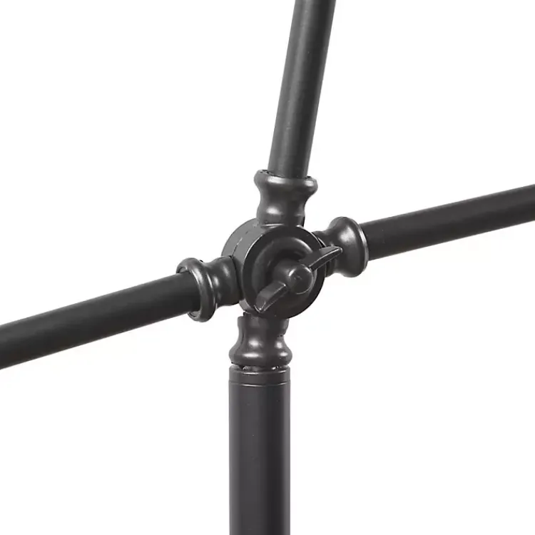 Kirklands Home Black Adjustable Arm Modern Floor Lamp White New