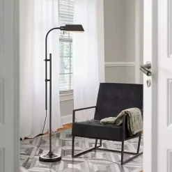 Kirklands Home Adjustable Height Pharmacy Floor Lamp Black Sale